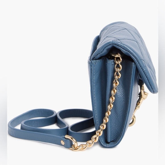 Rebecca Minkoff-Edie Wallet on a Chain crossbody-blue slate-Brand new with tags. - Picture 9 of 12